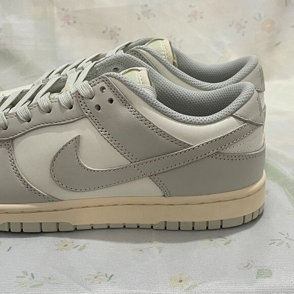 Nike Dunk Low Needlework Sail Aura Low Top Grey Sneakers - Picture 4 of 7